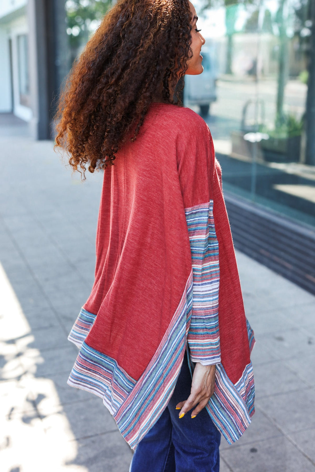 Rust Stripe Design Top