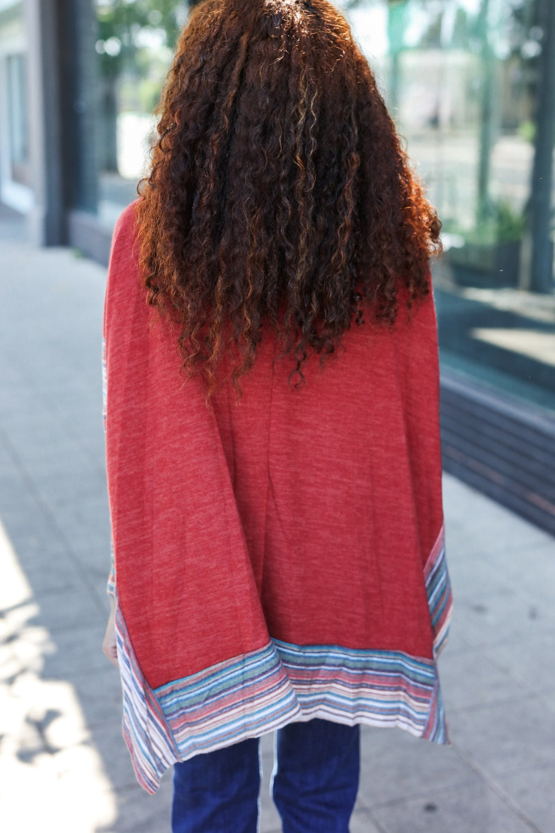 Rust Stripe Design Top