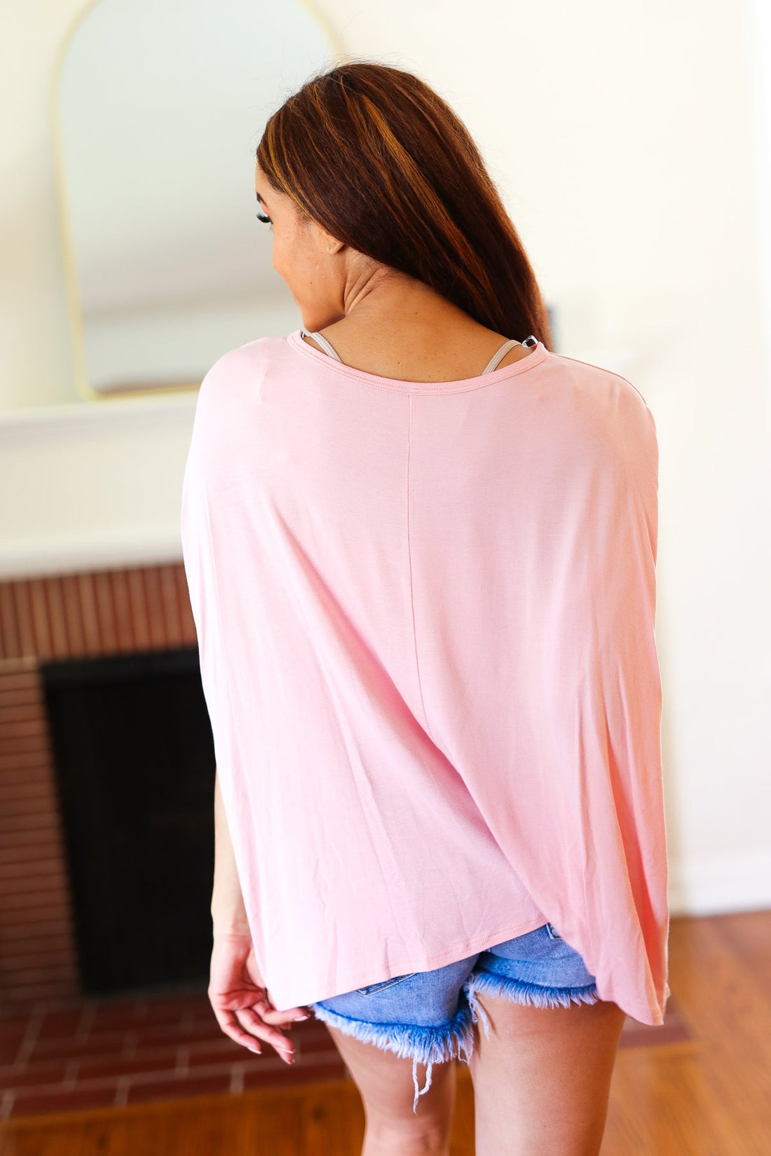 Pink Dolman Happy Face Top