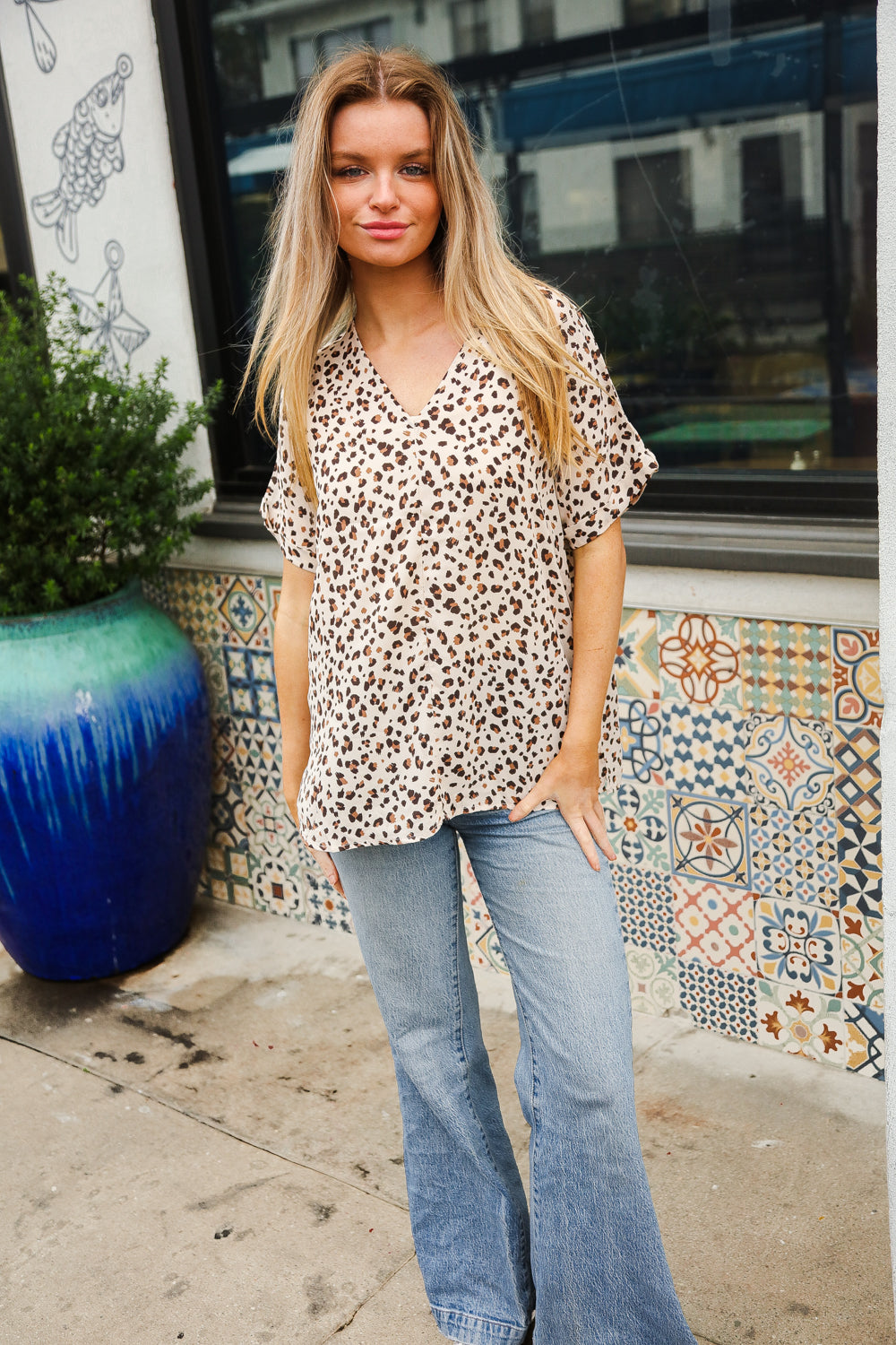 Ivory & Taupe Animal Top