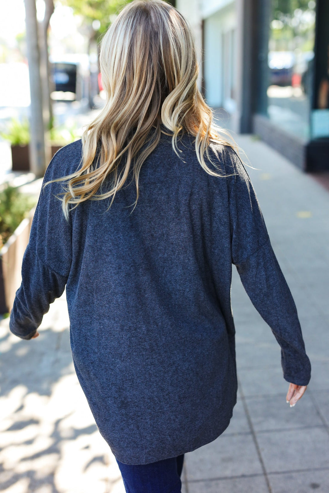 Charcoal Panel Textured Top