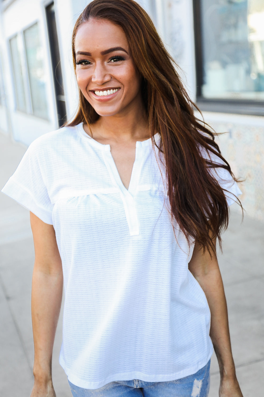 Ivory Textured Top