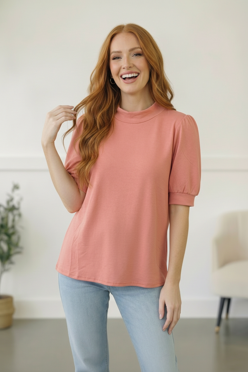 Coral Solid Top