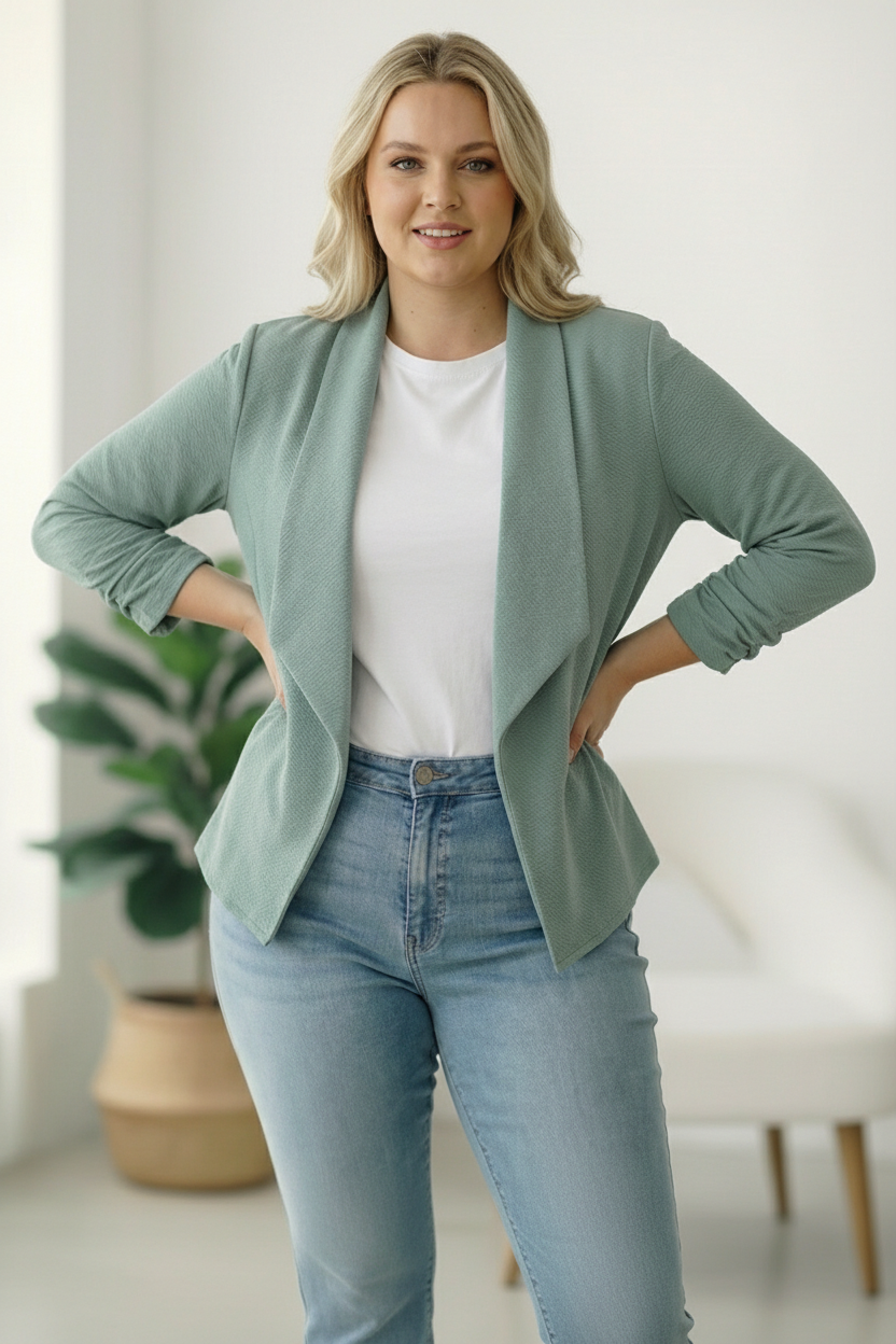 Plus Sage Blazer