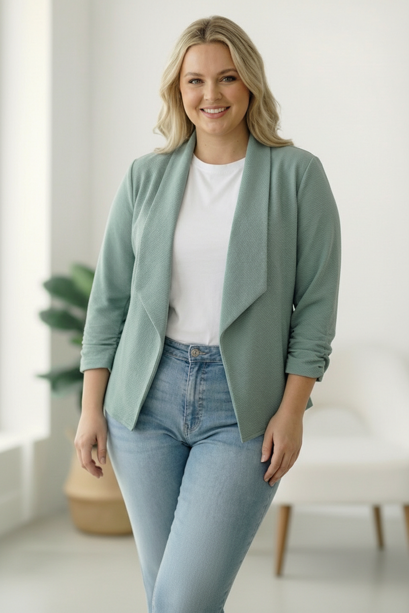Plus Sage Blazer