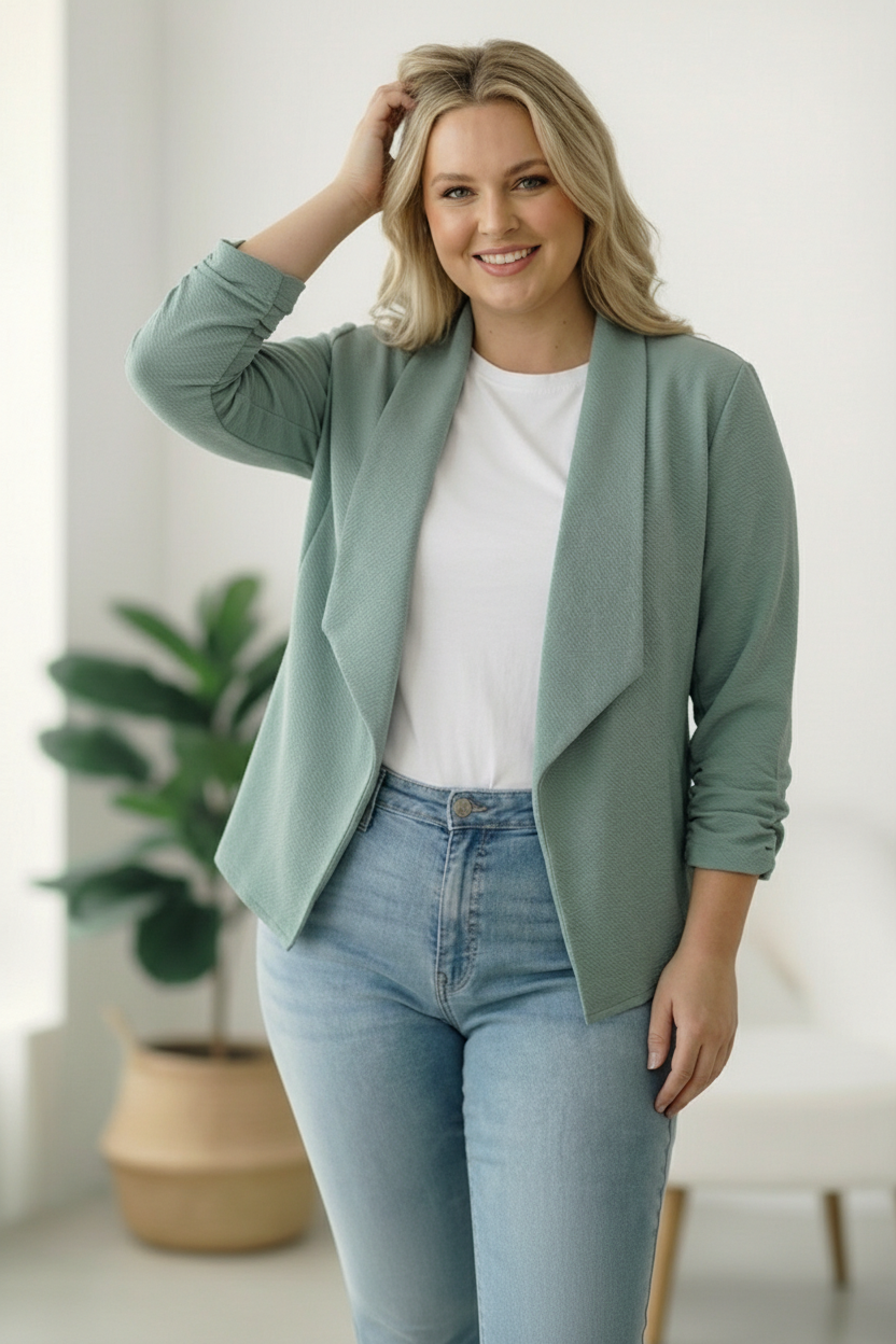 Plus Sage Blazer
