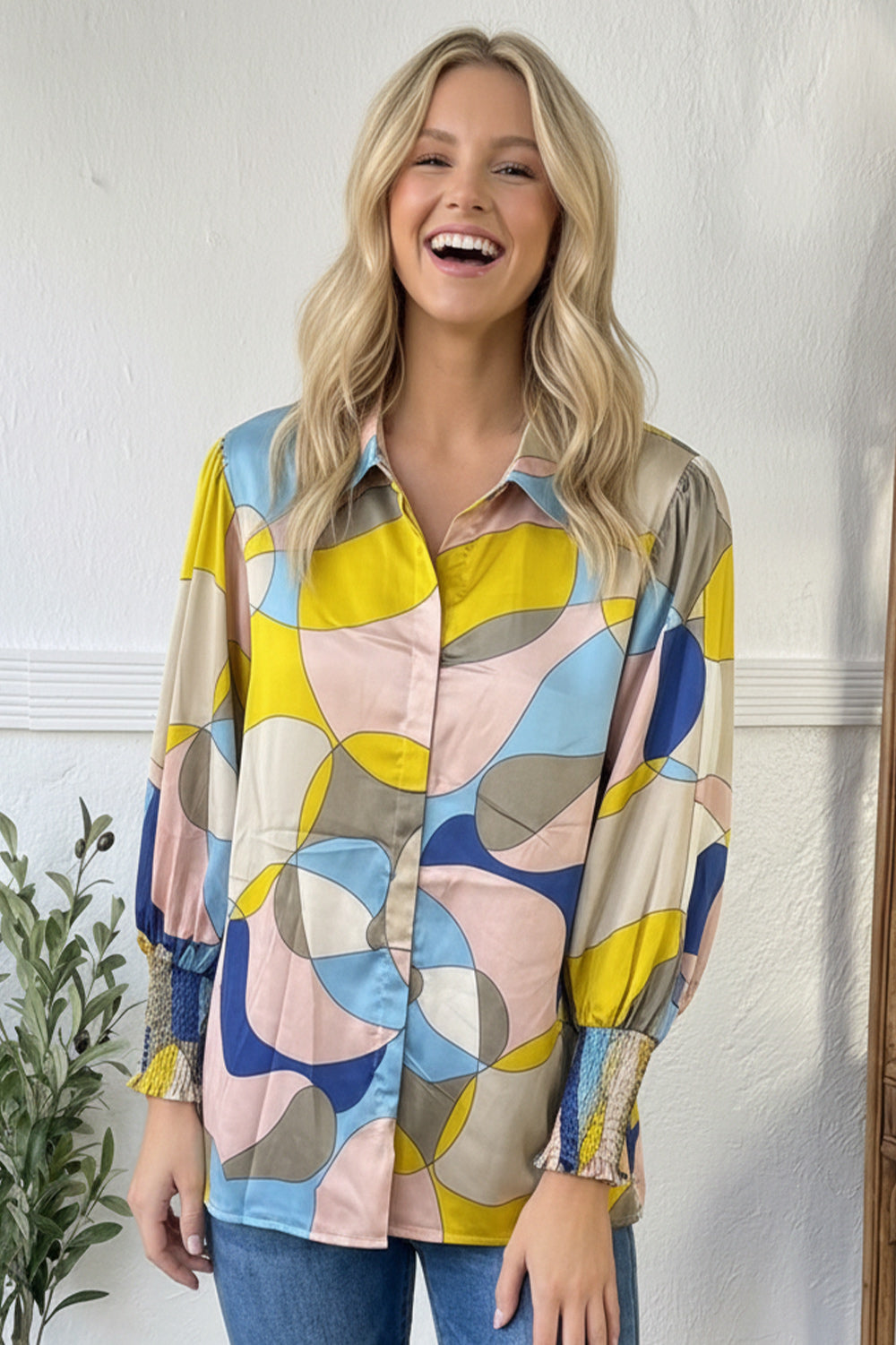 Multi Woven Silk Design Blouse